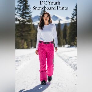 DC Black and Pink Snow Pants